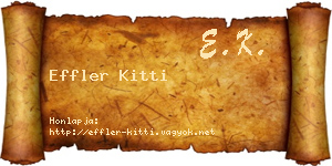 Effler Kitti névjegykártya